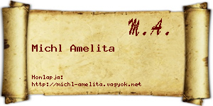 Michl Amelita névjegykártya